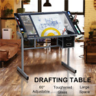 Drafting Table Art Craft Desk Adjustable Artist Drawing Table Home Office  Black