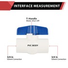 Efield Pvc Ball Valve 3 4  Slip    3 4  Slip sch  40 Construction solvent Weld