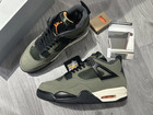New  men  Undefeated X Jordan 4 Black Green Ib1519-200 - Size Us 7-12