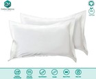 Cotton Metrics Heavy Quality King Pillow Shams Set Of 2 White 650tc 100  Orga   