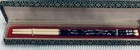 Cloisonne Chinese Chopsticks Vintage Floral Enamel With Original Box Navy Blue