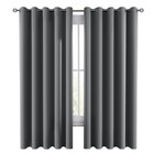 Pair Of Blackout Curtains Eyelet Ring Top Ready Made Thick Thermal Curtain Set
