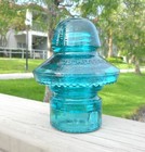 Nice Blue Aqua Cd 196 Hemingray Glass Insulator  a 