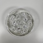 Vintage Clear Glass Flower Frog 11 Hole 3 5x1