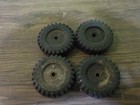 Vintage Tonka Ford Truck Set Of 4 Solid Rubber Tires 1954-57 For Parts