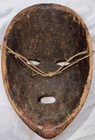 Vintage Hand Carved Wood African Dan Mask West African Tribal Wall Art Crested