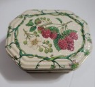 Decorative Raspberry Fruit Design Small Metal Tin Box By Kurki-storage-jewelry