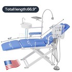 Dental Portable Folding Chair unit Air Turbine Dentist Led Exam Light Us