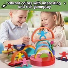 Dinhon 40-piece Wooden Rainbow Stack Set 4-in-1 Building Blocks Preschoolers