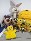 Vintage Looney Tunes Plush Lot 7 Tweety Taz Foghorn Leghorn Warner Bros