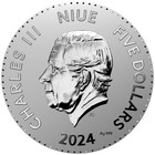 5 Dollars Silver Coin  the Dragon 2024  Chinese Zodiac  Strength   Luck  Limited