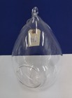 Glass Tea Light Holder 5 1  Dia X 8 3  H Teardrop The Light Garden 901206 New