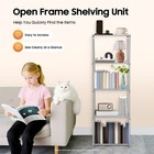 4-tier Industrial Bookshelf display Storage Shelves Rustic Wood Bookcase Shelves