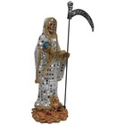 Santa Muerte 12  White   Blanco  Grim Reaper Holy Death Statue  Resin