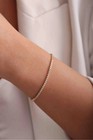 14k Gold 2mm Tennis Bracelet  Dainty Gold Bracelet