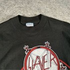 Vintage Slayer Shirt Mens Large Black 90s On Tour Reign In Blood Thrash Metal
