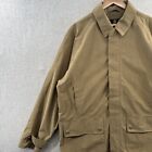 Barbour Wellington Jacket Mens Large Brown Waterproof Full Zip Outdoor Retired