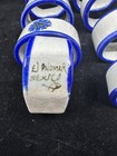 El Palomar Tonala Mexico Pottery Napkin Rings Set Of 8 Blue White Green Handmade