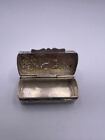 Antique 800 Silver Pill Box With Hand Made Design Free Shipping