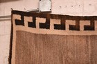 Antique Large Navajo Rug Native American Indian Vtg Greek Border Weaving 58x32