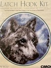 Wonder Art Latch Hook Round Rug Kit Snow Wolf 18in Caron  4117  sealed 
