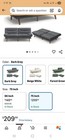         Brand New Convertible Futon Sofa Bed     Dark Grey