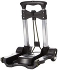 Black Compact Folding Luggage Cart Travel Trolley - One Size