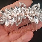 Wedding Special Events Austrian Crystal Faux Pearl Rose Gold Hair Comb