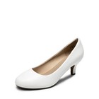 Women s Low Chunky Heel Pump Shoes 2 Types Pull-on For Wedding Party 6-11 Size
