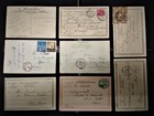 Egypt Lot Of 8 Vintage Postcards All Postal Used Pyramid Stamps - 1 Cairo Photo