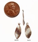 12 Vintage Silver Plated Steel Bird Feather 18 5mm  Finding Bead Charms 5779