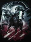 Nwt Vtg Y2k Grim Reaper Death Horseback 3xl Shirt Skeleton Skull Goth New Scythe