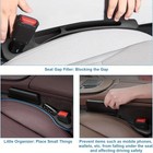 2pc Car Seat Gap Filler Organizer Pu Waterproof Car Seat Gap Plug Strip With 2 G