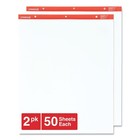 Universal 35600 27  X 34  Unruled Easel Pads flip Charts Wht  50 Sht  2 ct  New