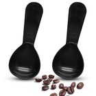 Coffee Scoop 2tbs  30ml  1 8 Cup   1oz  Short Handle 2pcs Stainless Steel Black