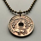 1945 Indonesia Netherlands Dutch East Indies Cent Coin Pendant Rice Plant 000061