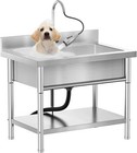 Stainless Steel Sink Free Standing With Pull-out Faucet For Kitchen Restaurant  