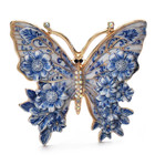 Vintage Big Flower Butterfly Brooch Pin     Rhinestone Spring Summer Jewelry Gift