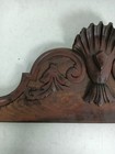 Beautiful Antique Pediment Over Door Trim Hand Carved Wood France Reclaimed Arch