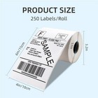 4 x6  Roll Direct Thermal Shipping Labels For Zebra rollo Printers 1 2 4 12rolls