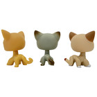 3pcs Littlest Pet Shop Toys Girls Bobble Head Short Hair Cats  1962  391  852