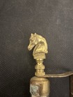 Brass Antique Thermometer Horse Head Finial Horse Head Figurine