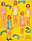 Vintage Uncut 1948 Big Moment Paper Dolls 8 Pages Clothing   1 Top Reproduction