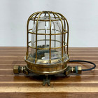 Vintage 3-bar Brass Post Light - Weather Tight