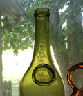 1850 St julien Medoc Crude Emb Shoulder Seal French Wine Bottle 1850s Privy Dug
