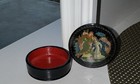 Vintage Russian Lacquer Box Fairy Tale Hand Painted Papier-m  ch   Signed Palekh