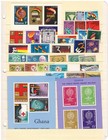 Ghana Stamp Collection 3 Stock Pages Sets Singles  49 Cv Mnh mh used Zayix