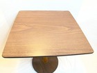 Vintage End Side Table Mid Century Modern Walnut Wood Laminate 17  Tall