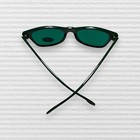 Toddler s First Sunglasses Retro Green Black Racing Check Frame Uv Protection