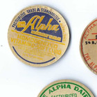 3 Different Vintage The Alpha Dairy Farm Alpha Ohio Oh O Milk Bottle Caps - Rare